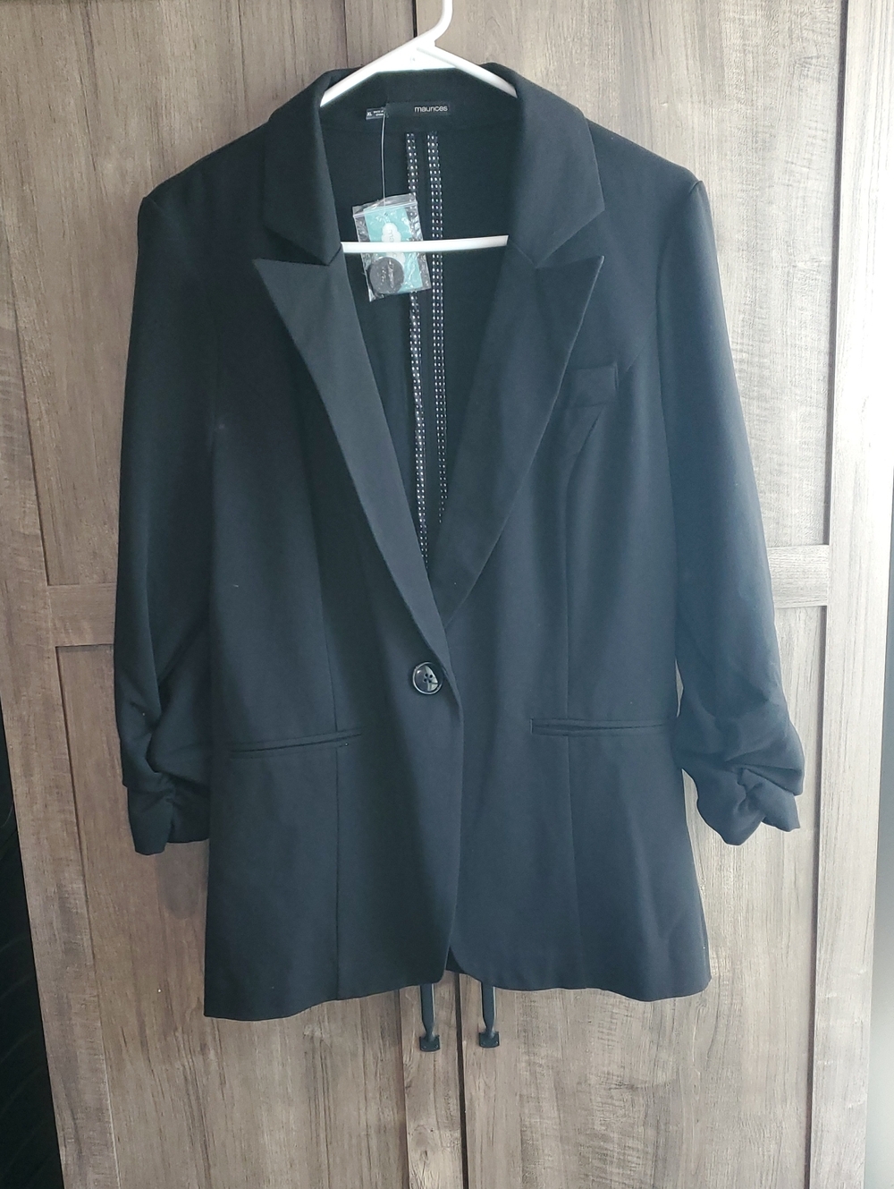 Maurices Black Single-Button Notch-Lapel Blazer